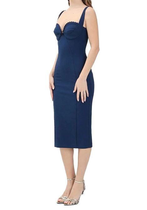 Abito Elisabetta Franchi donna AB85052E2 DC8 blu tubino ELISABETTA FRANCHI | Abiti | AB85052E2DC8